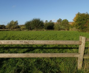 Burford "PRIVATE LAND AND RIVER" sign