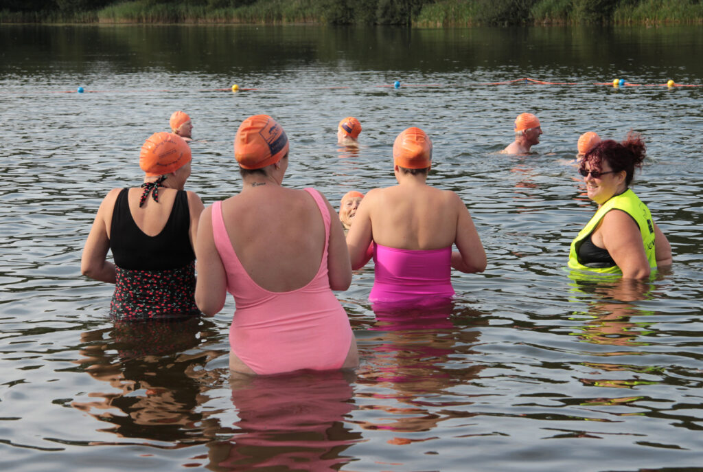 swimmers in water