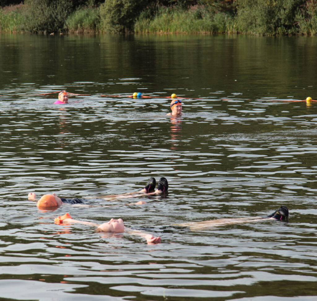 swimmers in water