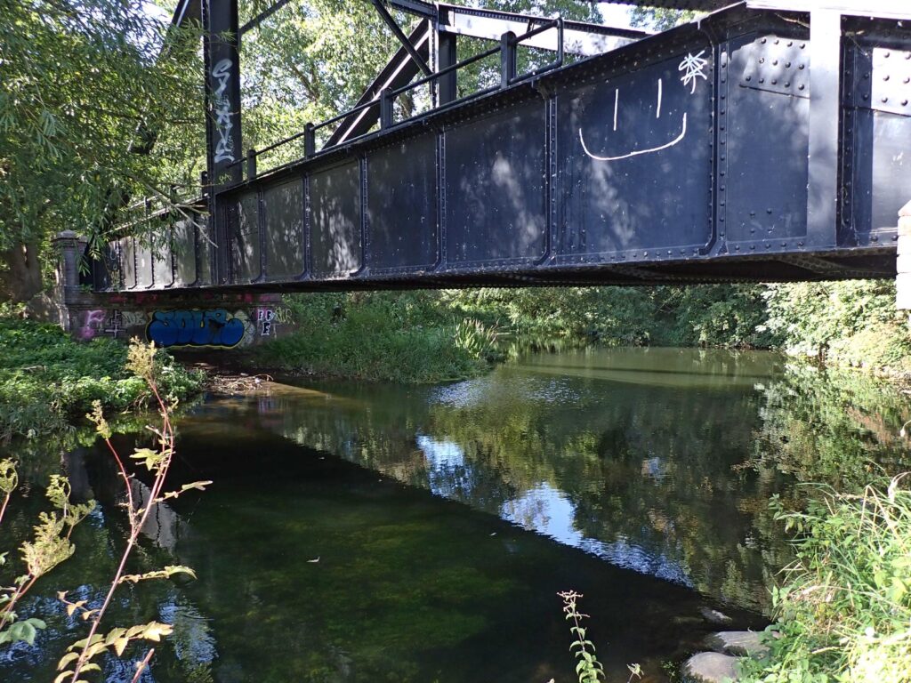 angular bridge over the river